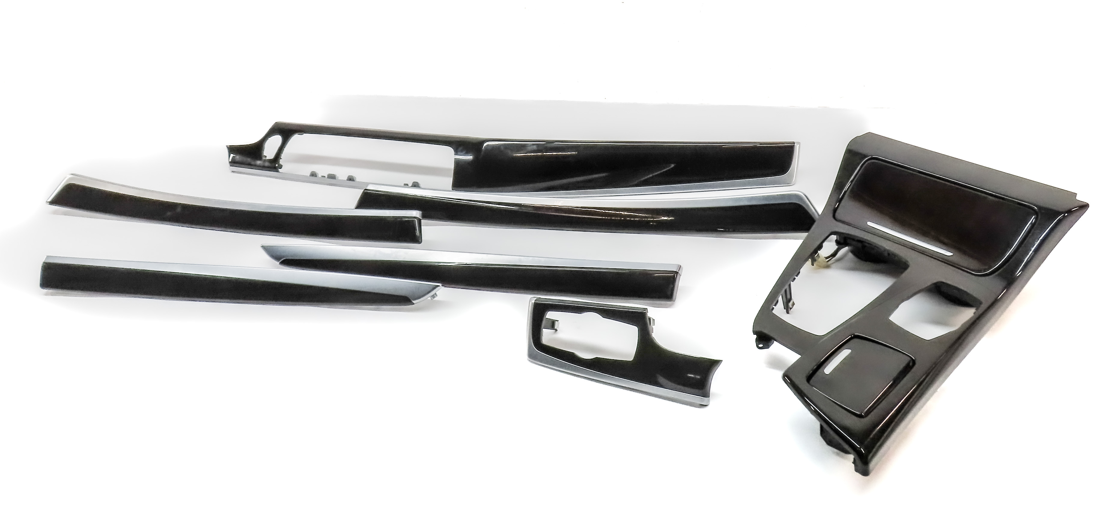 2014 BMW 535Xi (F10) INTERIOR DASH DOOR CENTER CONSOLE TRIM SET/7 (ASH WOOD) — exact item pictured